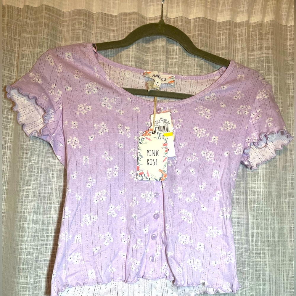 Lavender Crop Tee